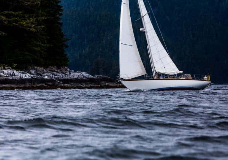 Celeste sailing in Alaska 768x539