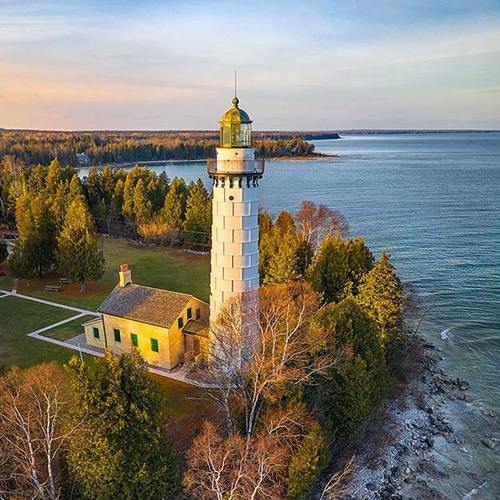 Cana Island Lighthouse autumn