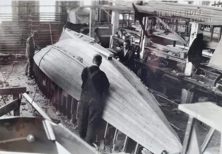 Clara J being built in 1936 768x534
