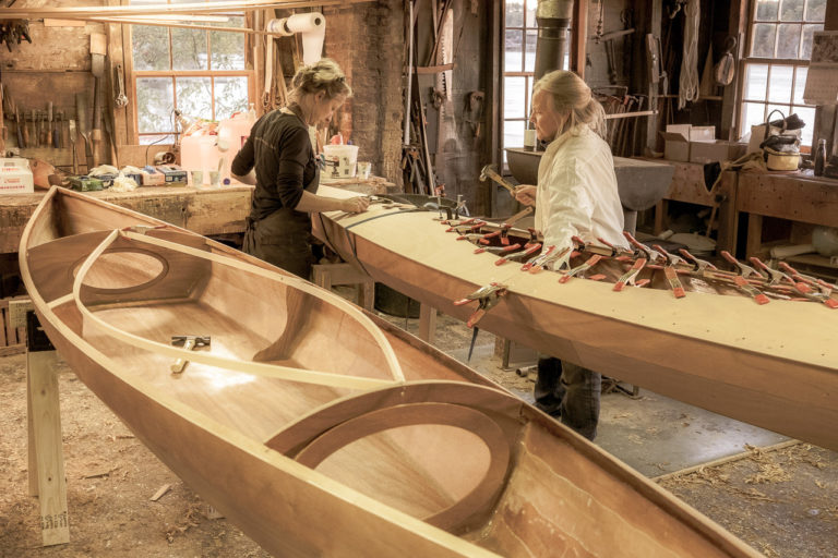 Fox canoe build at lowells boat shop 768x512