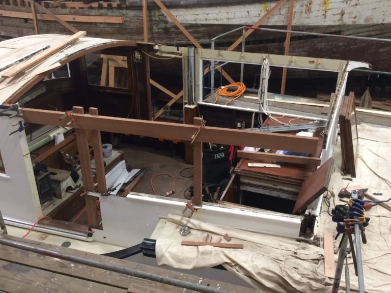 IMG 4181 Port Townsend WA Port Townsend Shipwrights Co Op MV RIPTIDE 2018 Availability Pilothouse repair 768x576