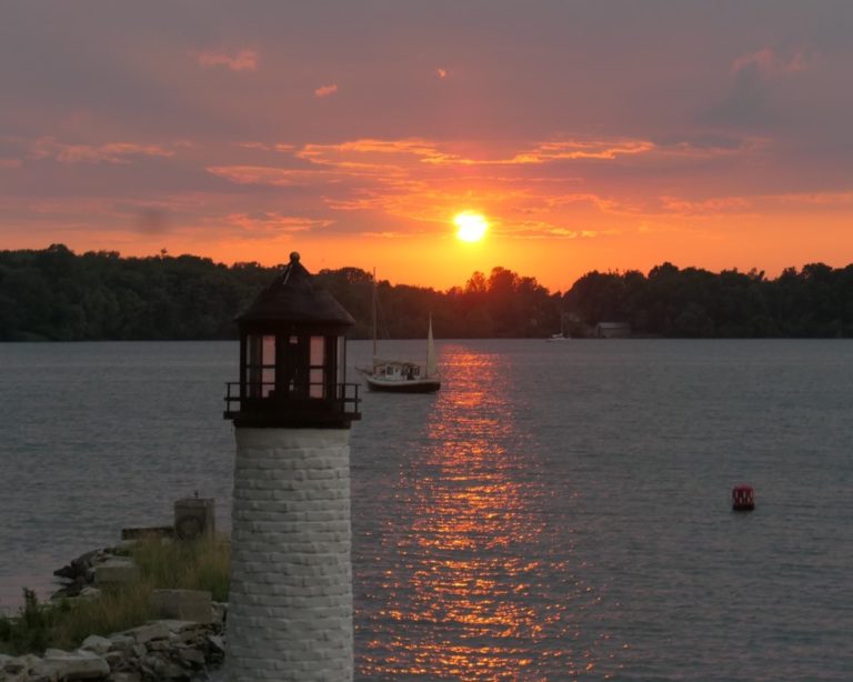 MSC Lighthouse sunset 768x614