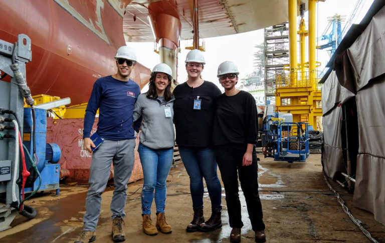 Students at NASSCO during Winter Work Term 768x486