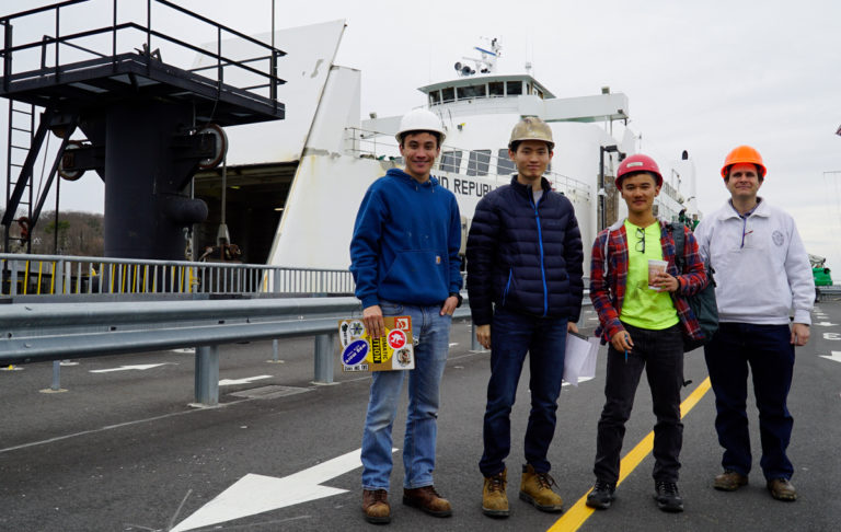 Students on a Field Trip at Webb Institute 768x486