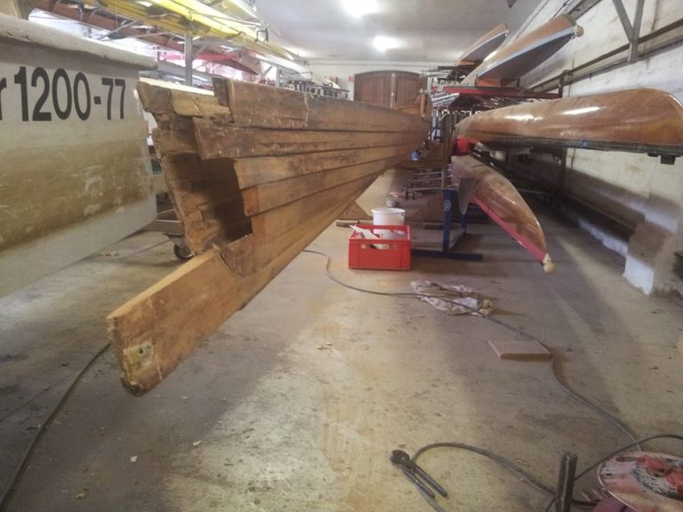 The stern had to be restored.