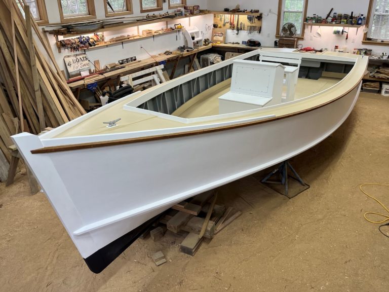 25ft skiff at DMM Boat Shop 768x576