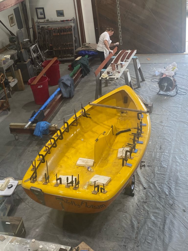 During Restoration at Moores Marine NC 768x1024