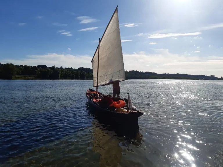 Run aground in the middle of the Loire.