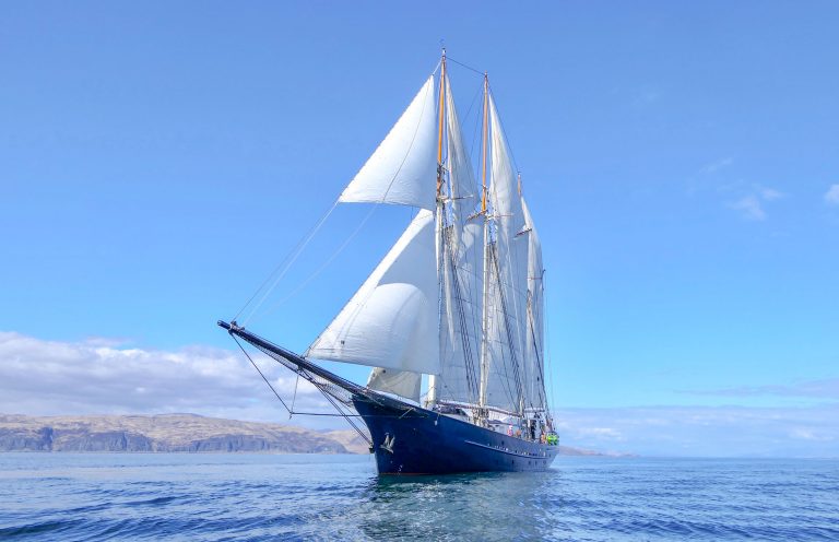 Blue Clipper full sails bow scotland 768x496