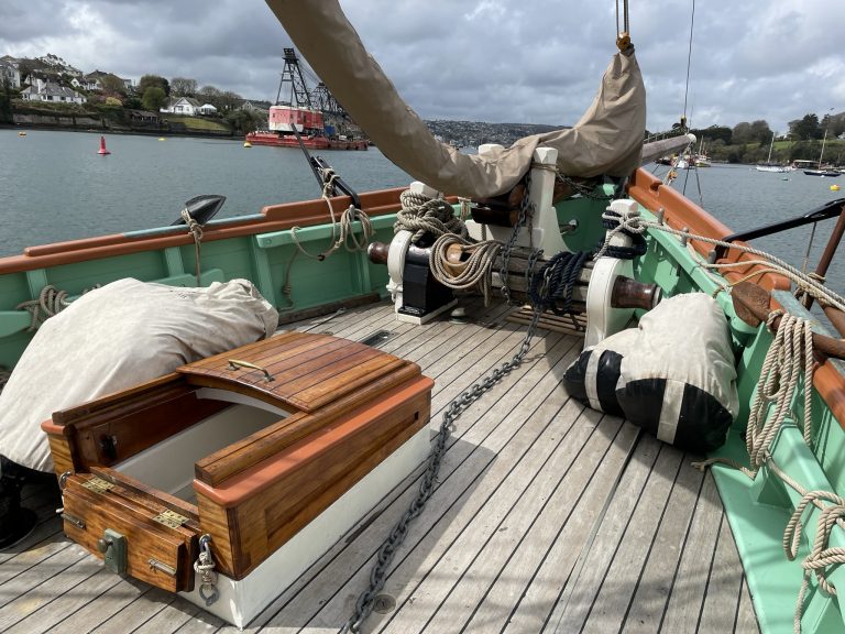 Falmouth Pilot Cutter Pellew foredeck 1 768x576