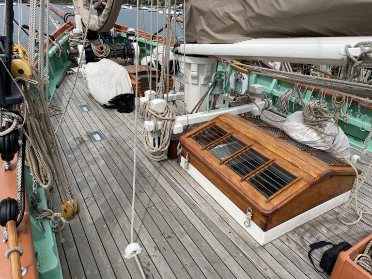 Falmouth Pilot Cutter Pellew forward deck 768x576