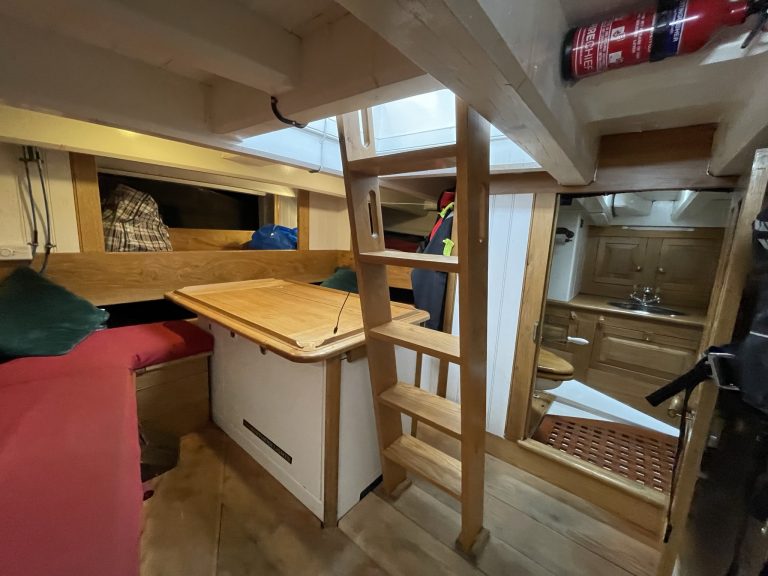 Falmouth Pilot Cutter Pellew interior aft cabin wide 768x576